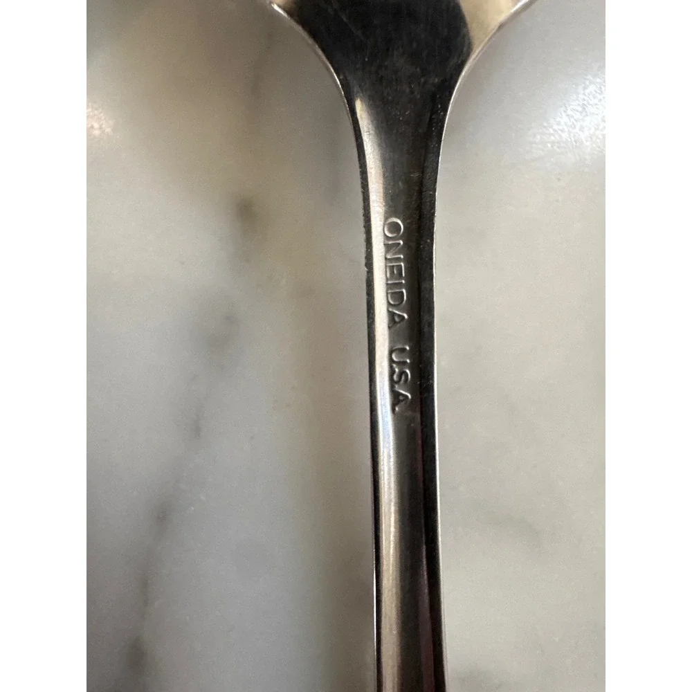 Oneida Bancroft Stainless Steel Flatware Set 39pc Service for 8 USA Art Deco EUC